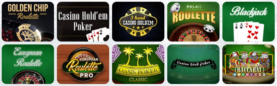 Jeux de table au ASTROMANIA CASINO